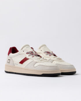 Court 2.0 VINTAGE KALVSKINN VIT-BORDEAUX