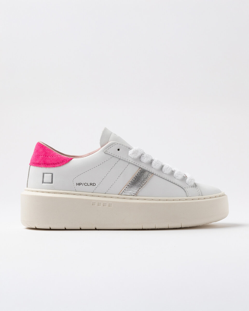 Hill Low PLATTFORM FÄRGAD VIT-FUXIA