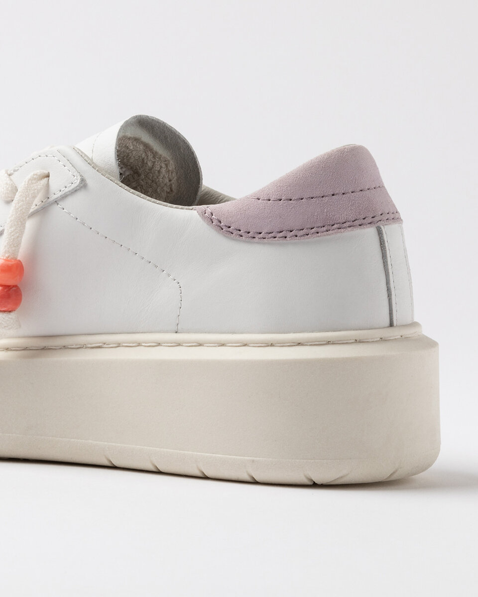 Hill Low PLATTFORMSKALV VIT-ROSA