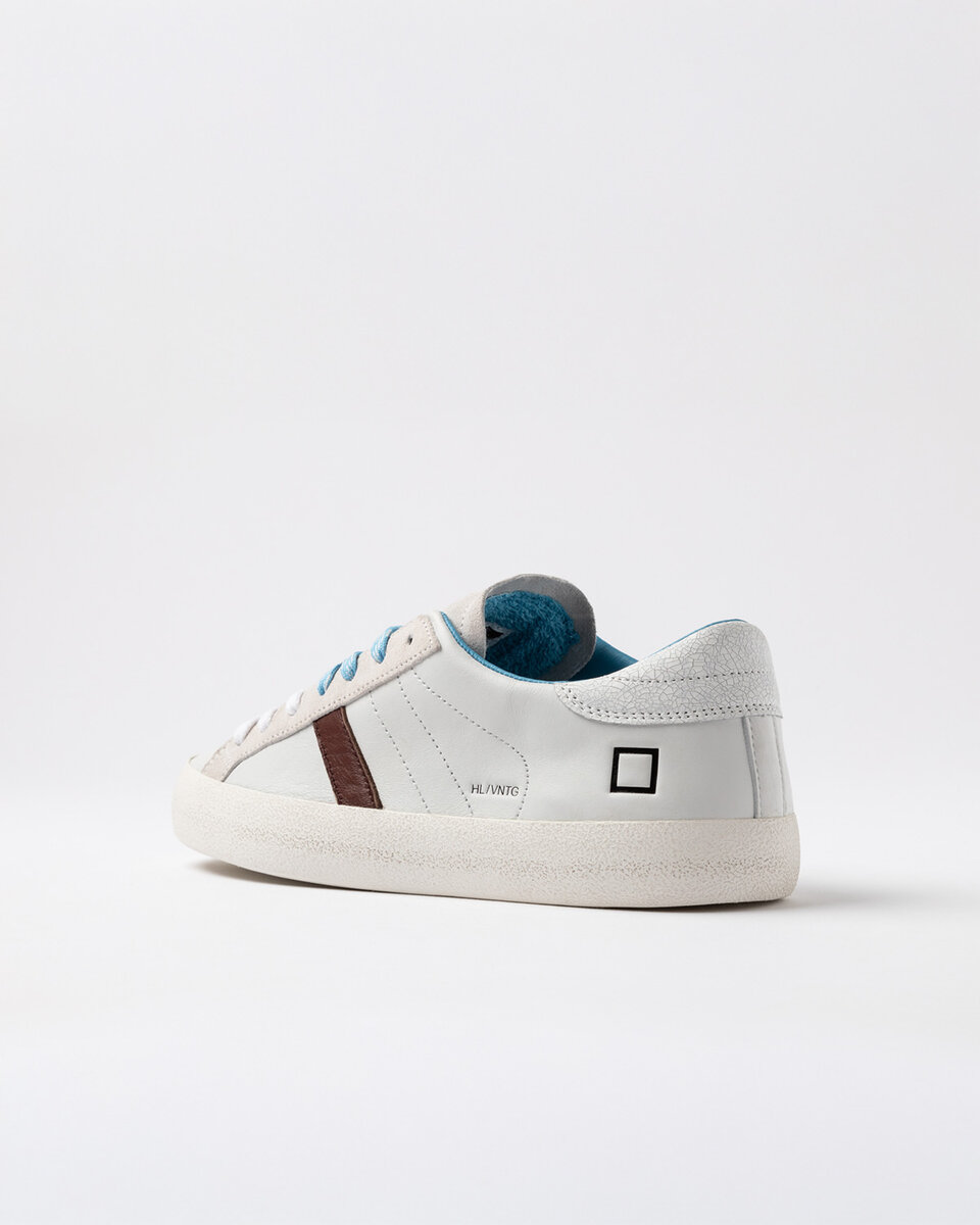 HILL LOW VINTAGE KALVSKINN VIT-TURKOS